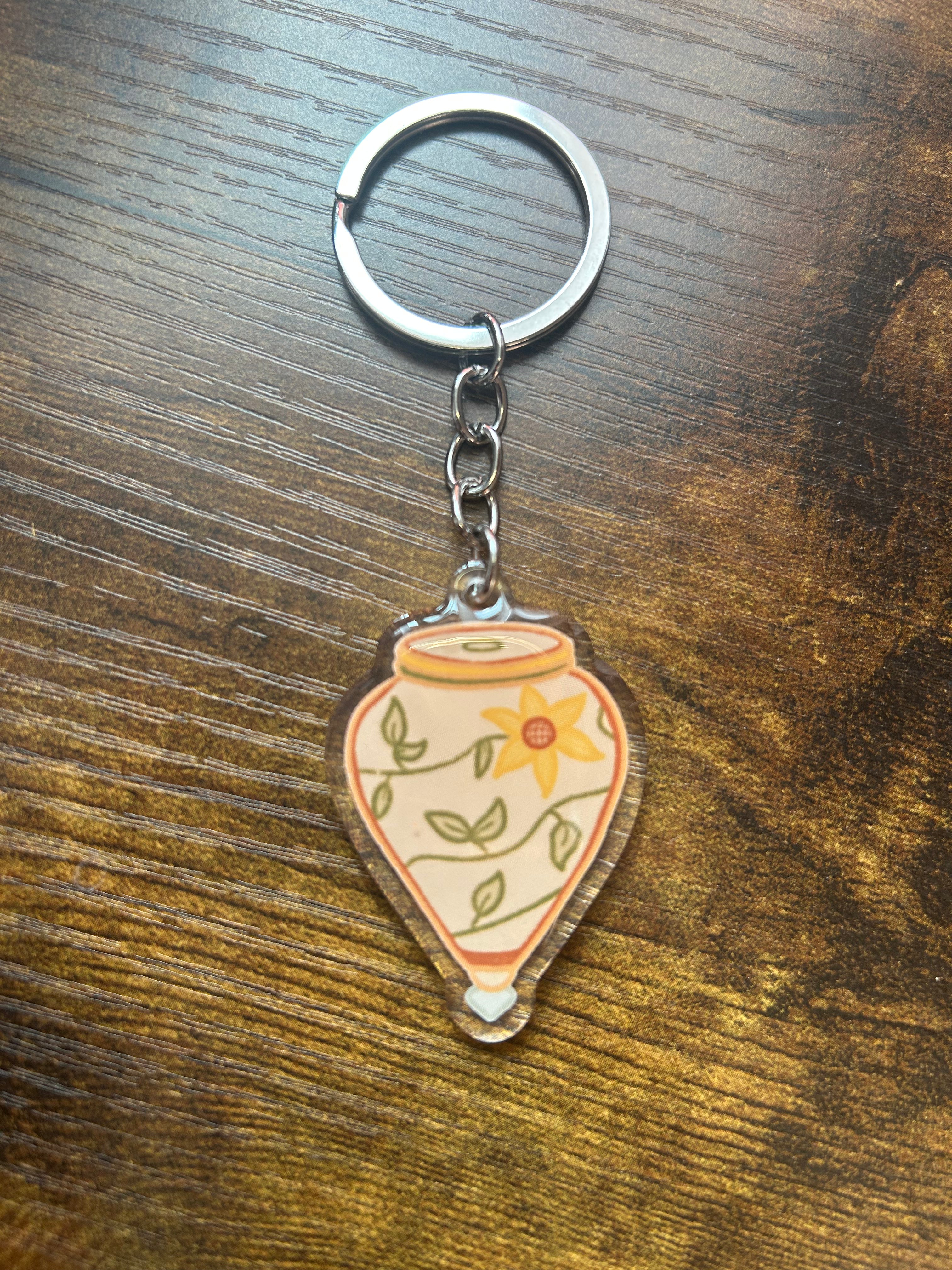 Sunflower Trompo Keychain